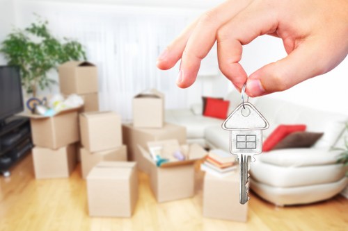 House movers loading furniture for a home move in Dartford