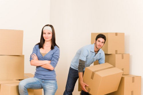 Furniture and boxes being loaded for a Dartford home removal
