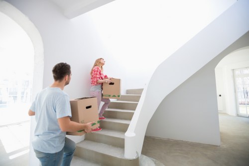 Packed household boxes ready for a Dartford home removal