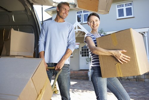 Careful loading of household items for a local move